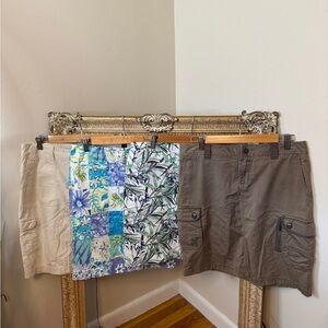 SKIRT BUNDLE SIZE 6 Columbia British Khaki Eddie Bauer Saint Tropez